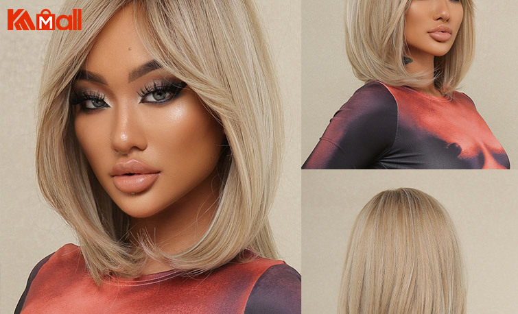 blond short lace front wig lace wig